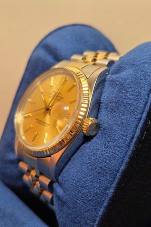 Rolex Datejust 16013 Quickset 36 mm bicolore champagne or 18 carats, 1984
