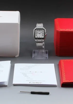 Montre Cartier Santos de Cartier WSSA0029 Cadran blanc à chiffres romains
