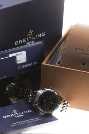 BREITLING PREMIER B01 AB0118 42 mm Acier inoxydable Cadran vert Chronographe automatique Date #C106