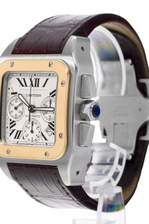 Montre homme Cartier Santos 100 W20091X7 2740 42 mm Argent Romain Acier Or 2015
