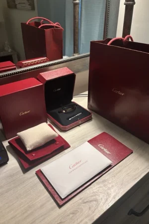Bracelet Cartier LOVE en or blanc 18 carats, taille 17, coffret complet, papiers et tournevis inclus
