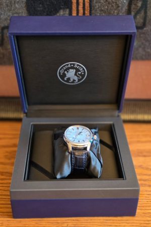 2021 Grand Seiko SBGA407 Elegance Skyflake Spring Drive Bleu