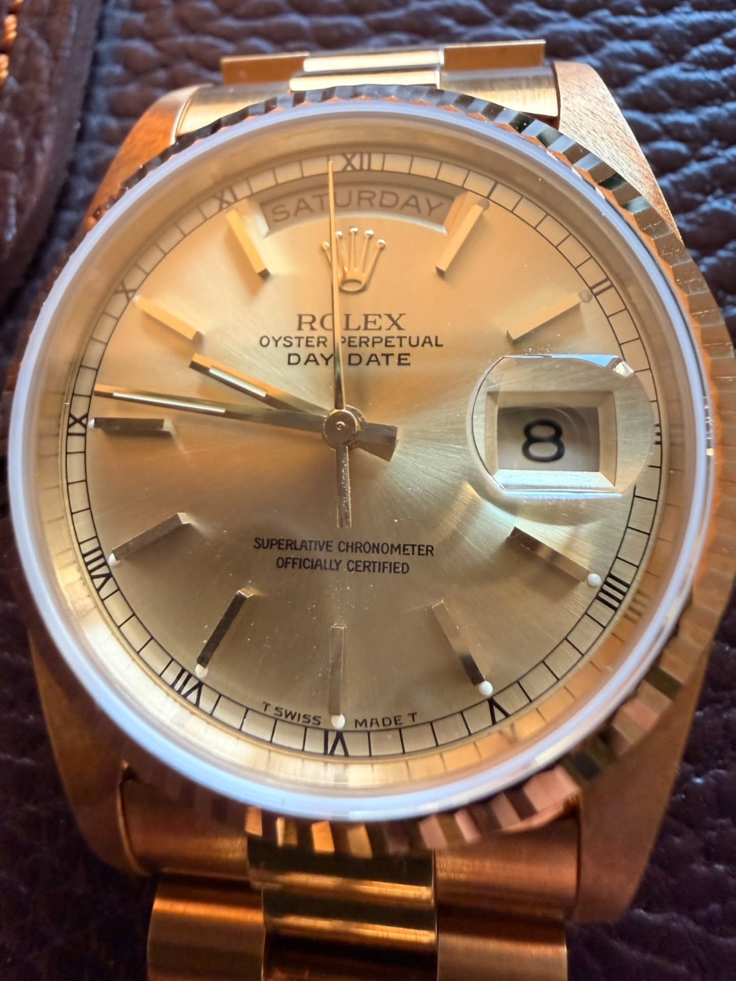 Rolex Day-Date 36 mm Or Jaune EXCELLENT ÉTAT Référence 18238 – Image 7