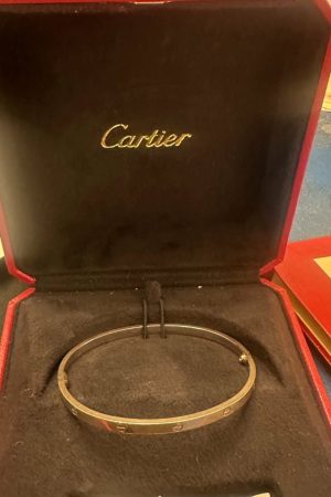 Bracelet Cartier LOVE, petit modèle, en or blanc 18 carats, taille 19, avec boîte et tournevis