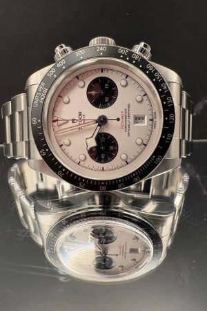 Montre homme Tudor Black Bay Chrono Panda M79360N-0002 41 mm Acier 2021 Boîte et papiers