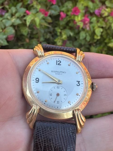 Montre homme Patek Philippe vintage rare en or massif 18 carats