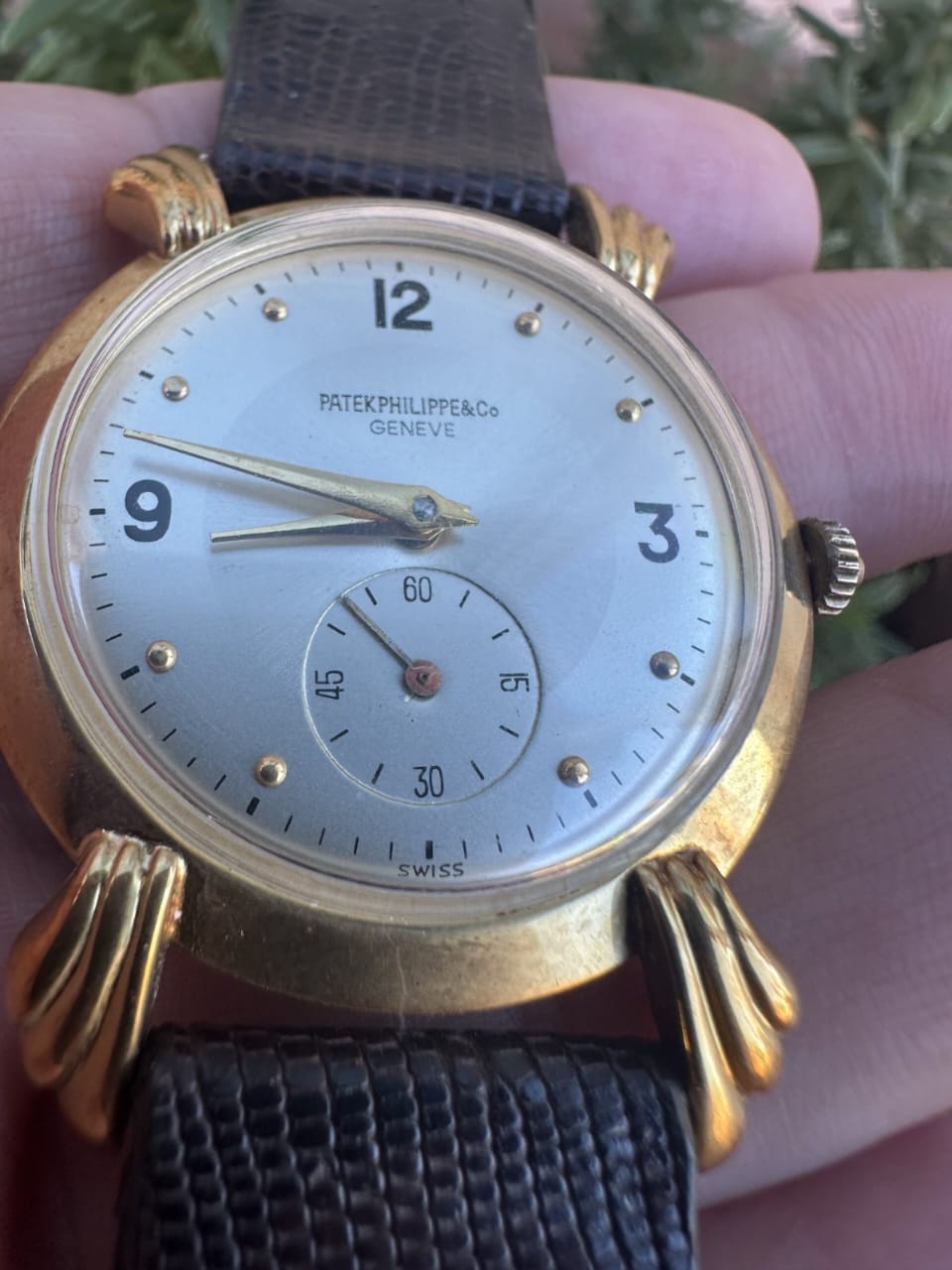 Montre homme Patek Philippe vintage rare en or massif 18 carats – Image 4