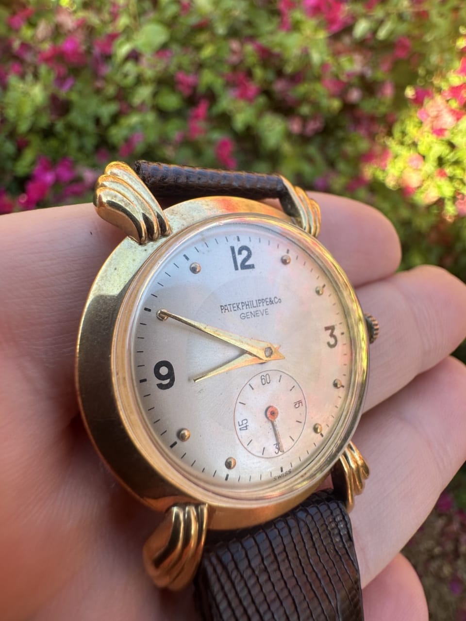 Montre homme Patek Philippe vintage rare en or massif 18 carats – Image 3