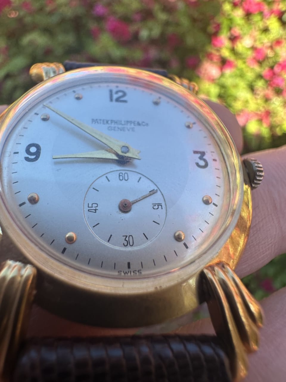 Montre homme Patek Philippe vintage rare en or massif 18 carats – Image 8