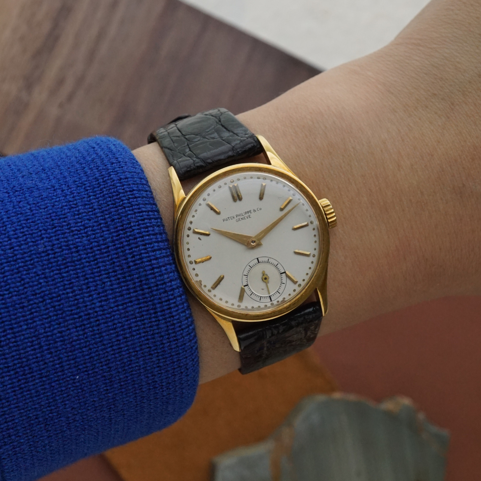 Patek Philippe Calatrava vintage en or jaune 18 carats, années 1940, 31 mm, remontage manuel