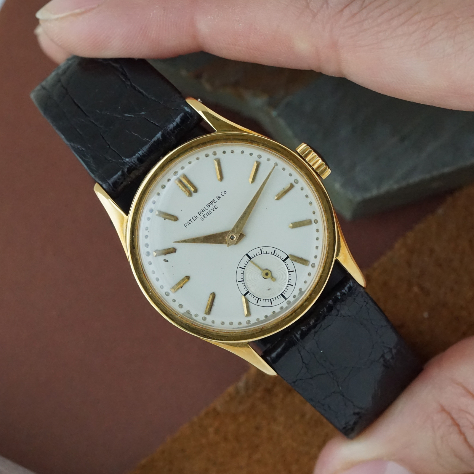 Patek Philippe Calatrava vintage en or jaune 18 carats, années 1940, 31 mm, remontage manuel – Image 5