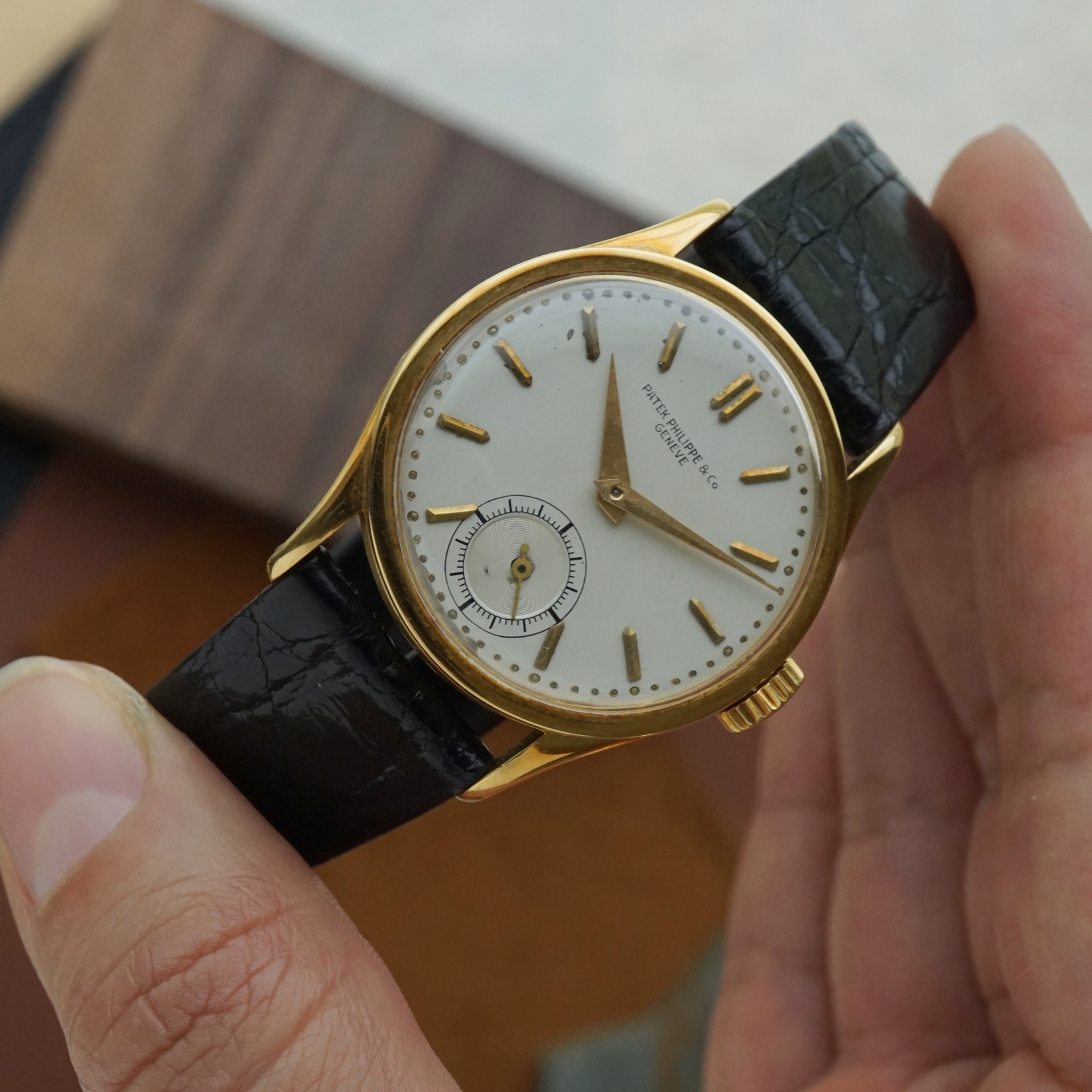 Patek Philippe Calatrava vintage en or jaune 18 carats, années 1940, 31 mm, remontage manuel – Image 6