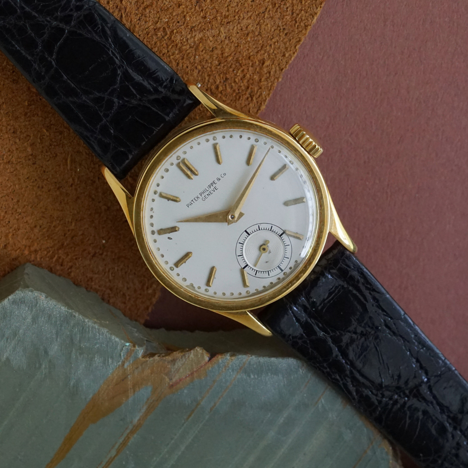 Patek Philippe Calatrava vintage en or jaune 18 carats, années 1940, 31 mm, remontage manuel – Image 10