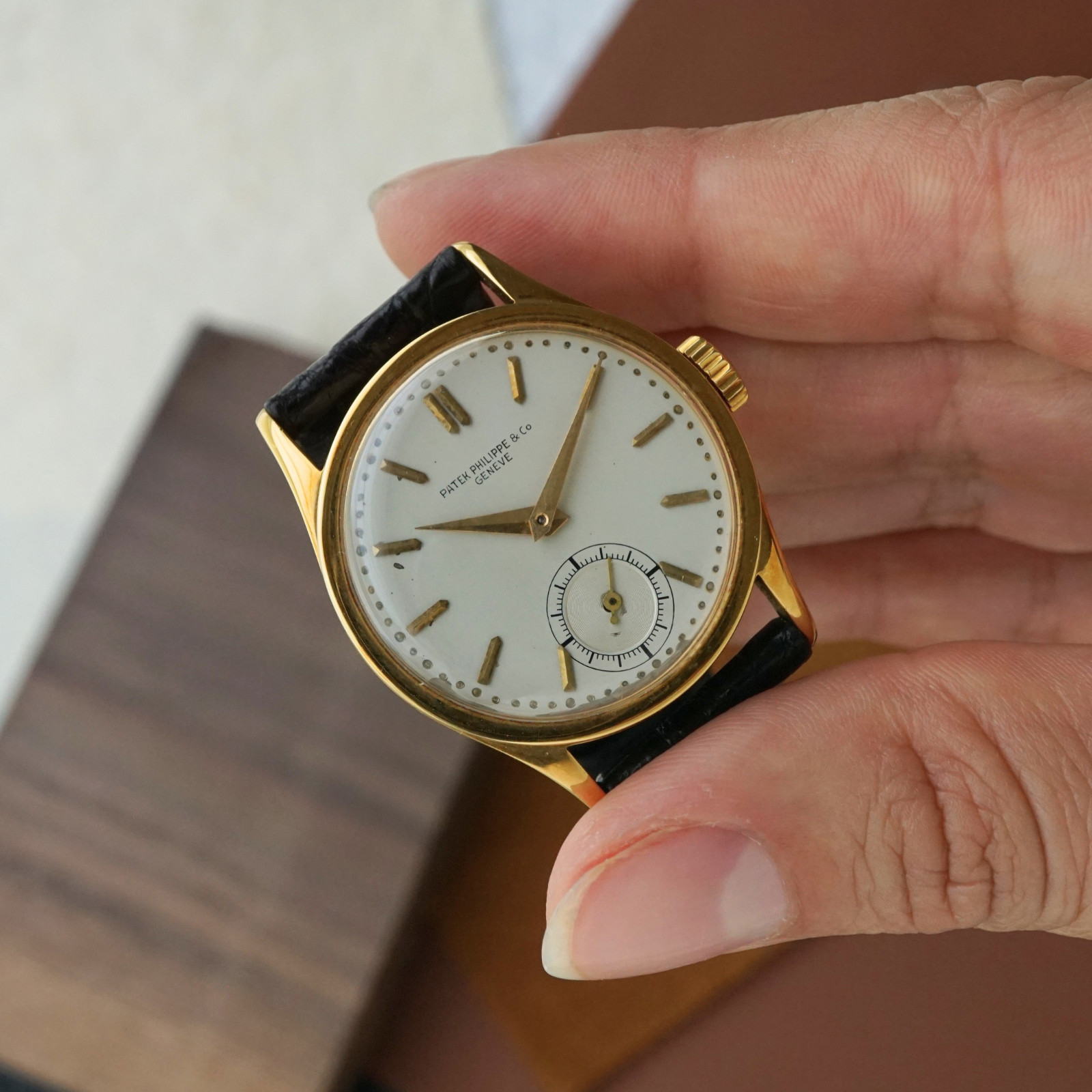 Patek Philippe Calatrava vintage en or jaune 18 carats, années 1940, 31 mm, remontage manuel – Image 9