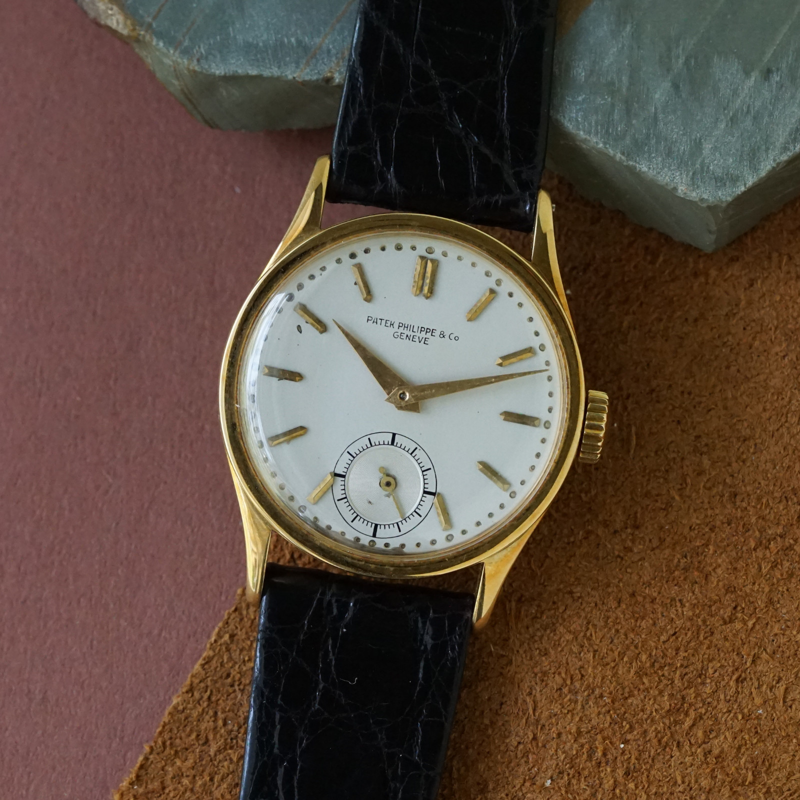 Patek Philippe Calatrava vintage en or jaune 18 carats, années 1940, 31 mm, remontage manuel – Image 12