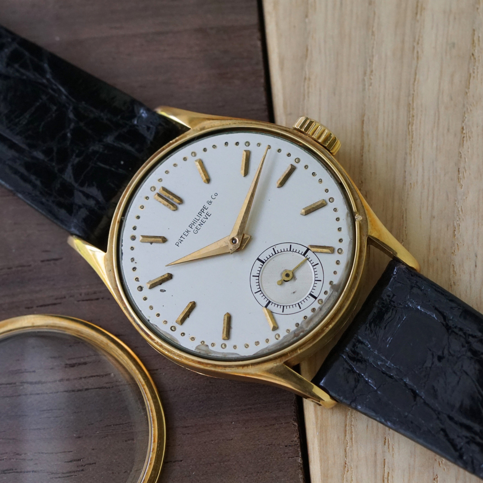 Patek Philippe Calatrava vintage en or jaune 18 carats, années 1940, 31 mm, remontage manuel – Image 13