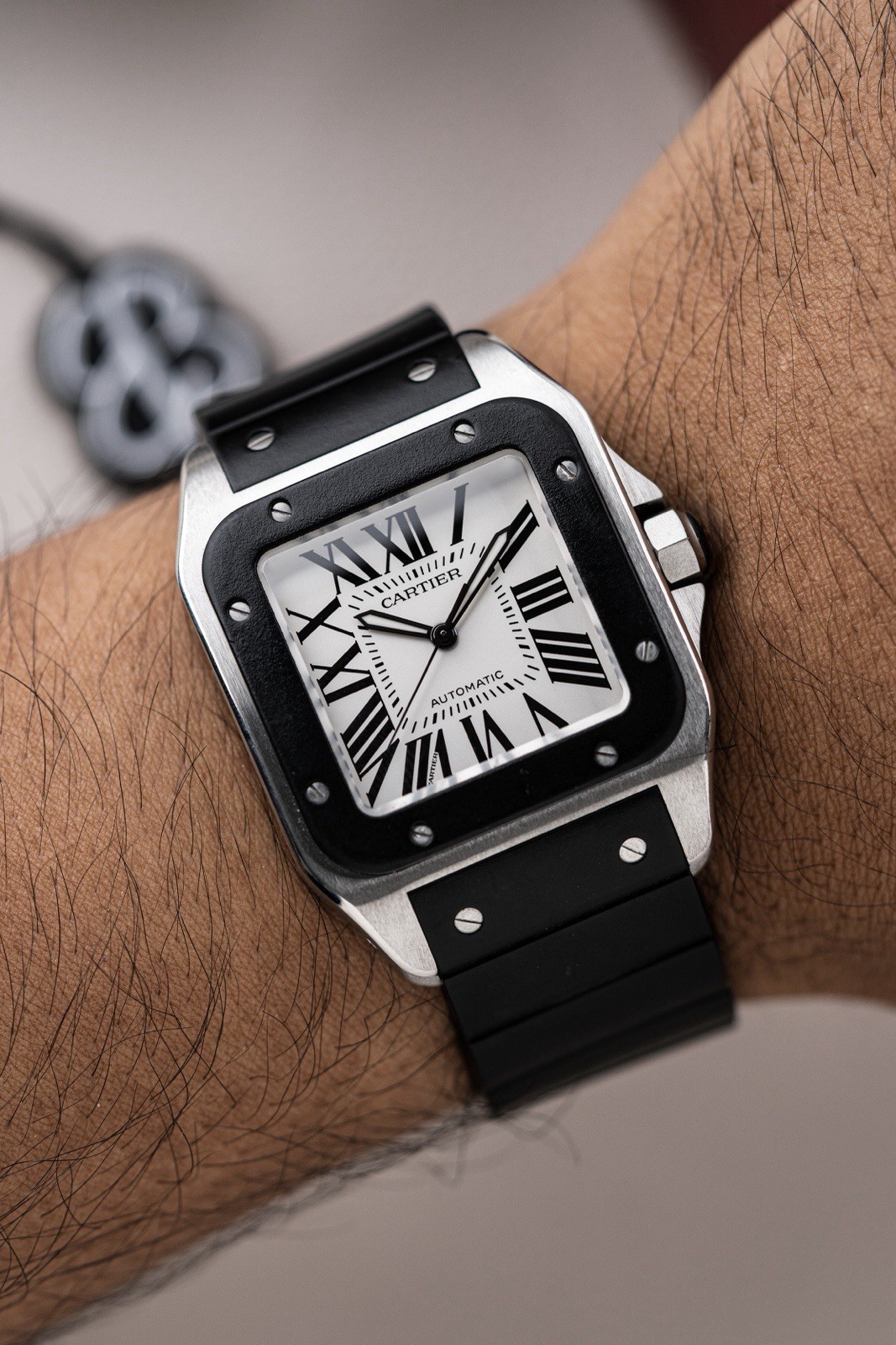 Cartier Santos 100 XL 38 mm Acier inoxydable Automatique Avec boîte Réf. 2656 – Image 3