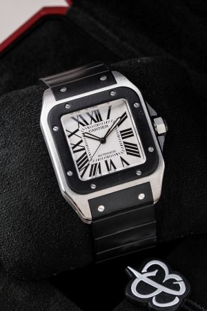 Cartier Santos 100 XL 38 mm Acier inoxydable Automatique Avec boîte Réf. 2656