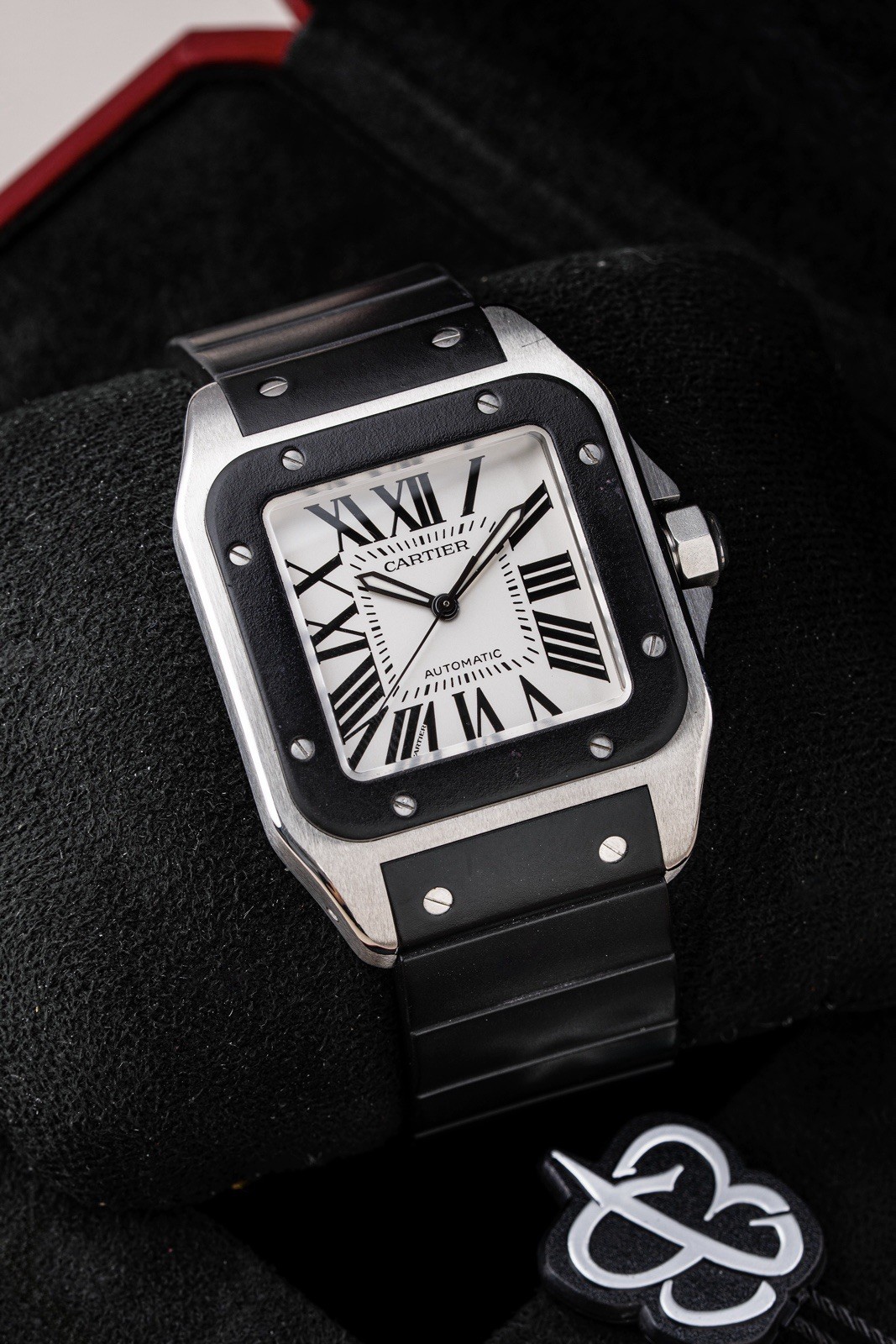Cartier Santos 100 XL 38 mm Acier inoxydable Automatique Avec boîte Réf. 2656