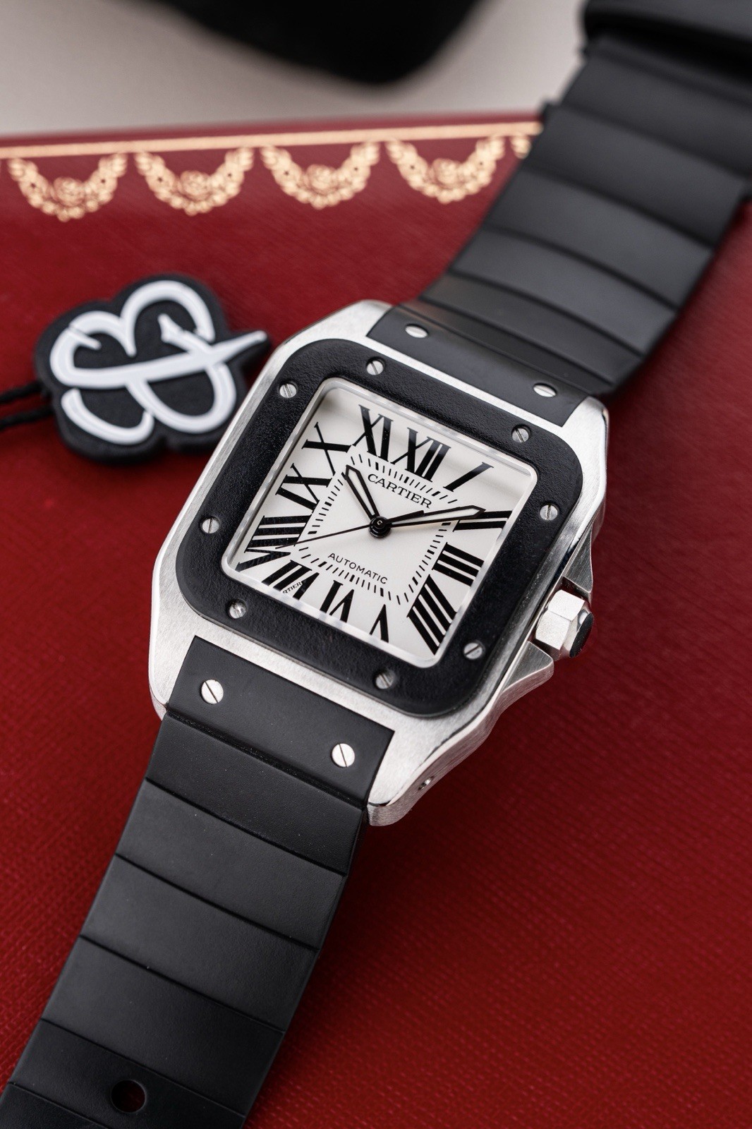 Cartier Santos 100 XL 38 mm Acier inoxydable Automatique Avec boîte Réf. 2656 – Image 10