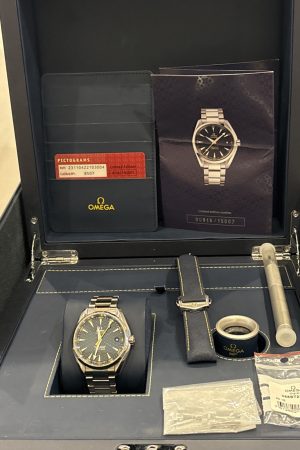 Omega Seamaster Aqua Terra James Bond 231.10.42.21.03.004 Bleu Acier Boîte Papiers